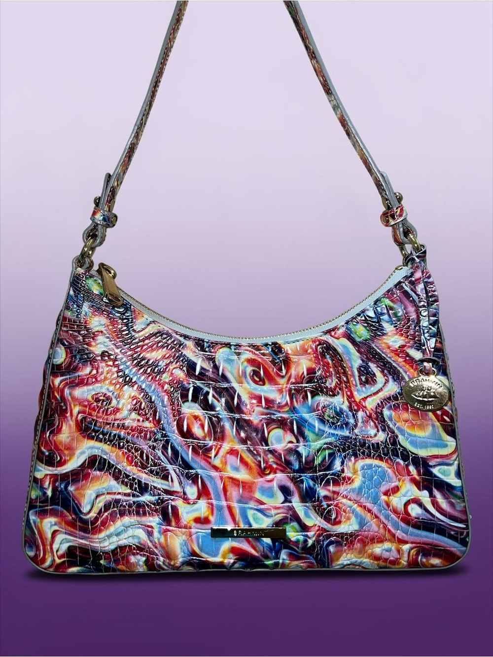Brahmin Leather ESME Shoulder Bag, Multicolored Disco Melbourne!